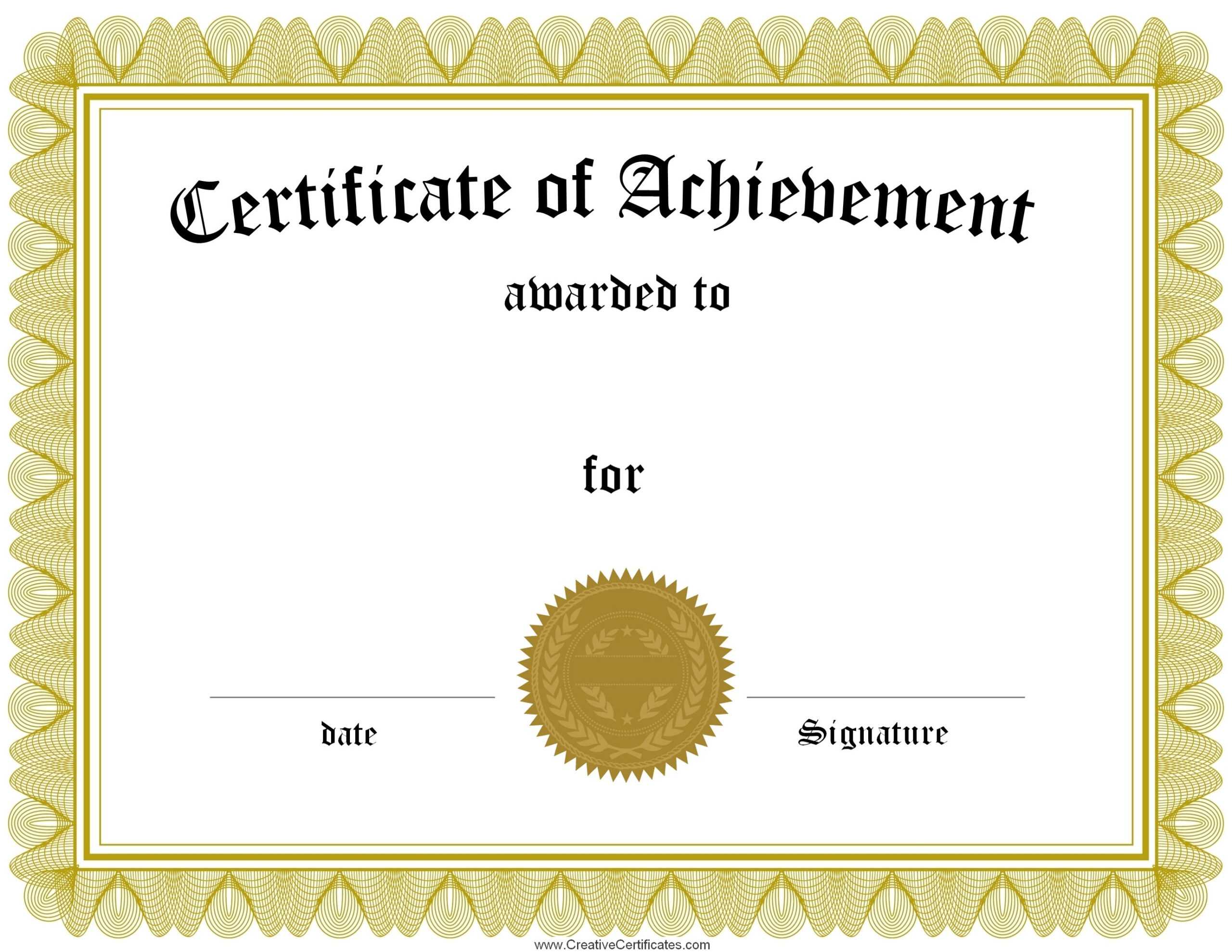 001 Template Ideas Certificate Of Achievement Phenomenal For Word Template Certificate Of Achievement
