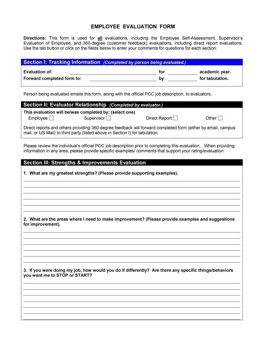 001 Template Ideas Employee Evaluation Form Word Performance Intended For Word Employee Suggestion Form Template