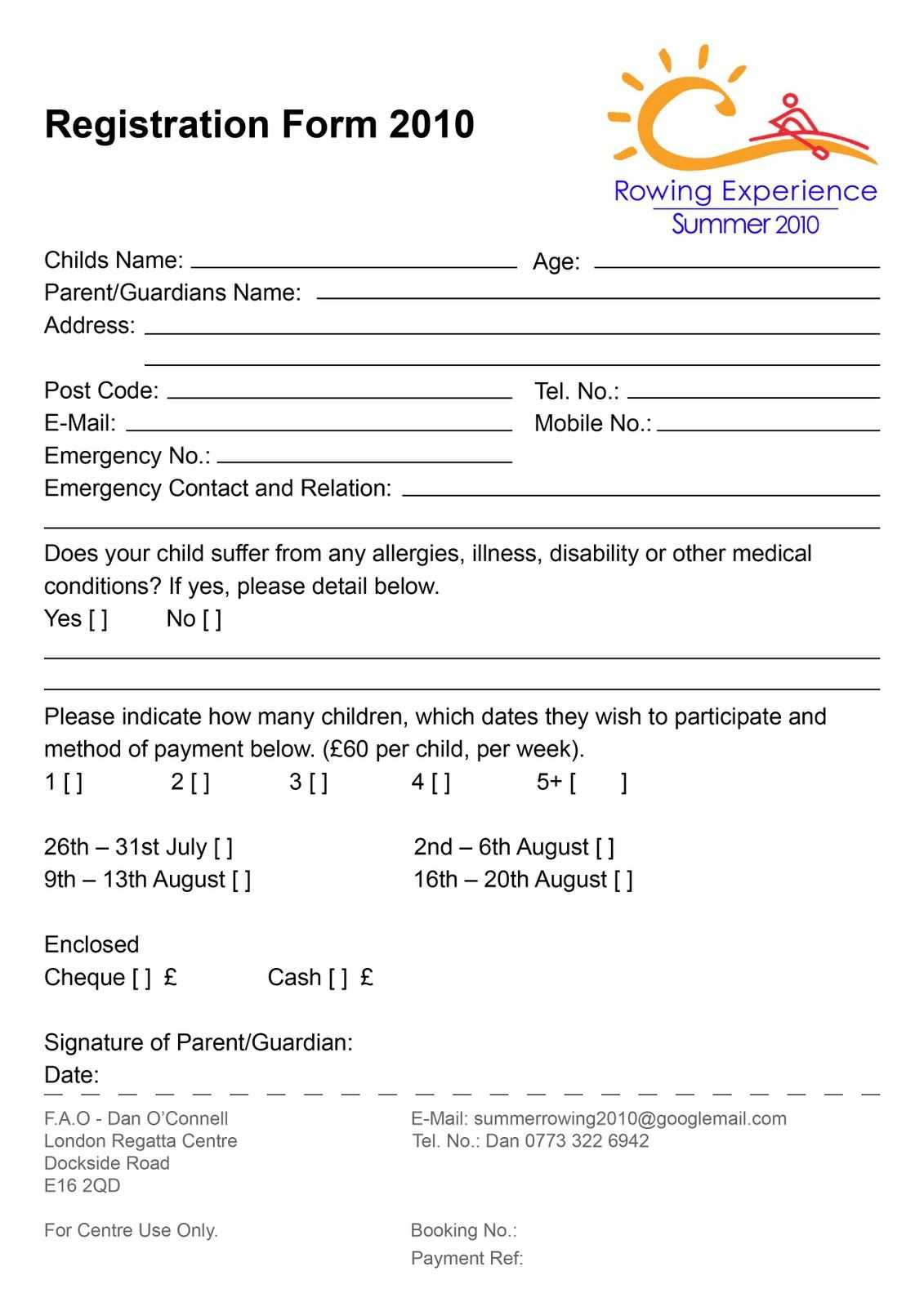 001 Template Ideas Free Printable Camp Registration Form For Camp Registration Form Template Word