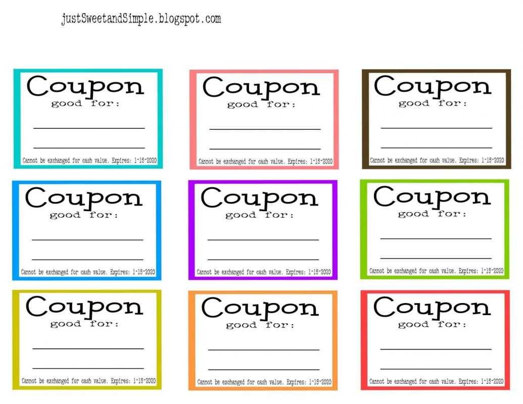 001 Template Ideas Free Printable Coupon Beautiful Templates Intended For Coupon Book Template Word
