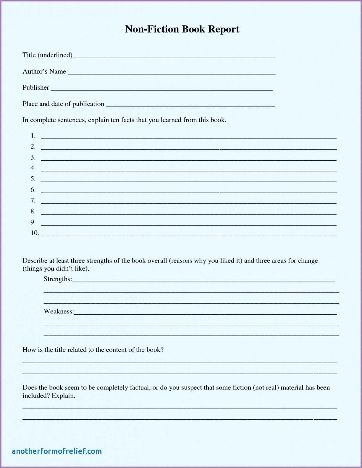 002 Biography Book Report Template Ideas Formidable Pdf Free With 2Nd Grade Book Report Template