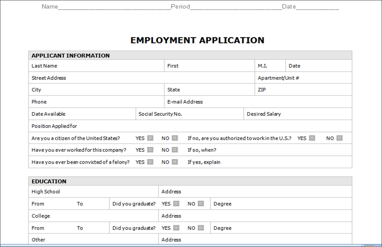 003 Job Application Template Word Ideas Templates Demire Regarding Job Application Template Word
