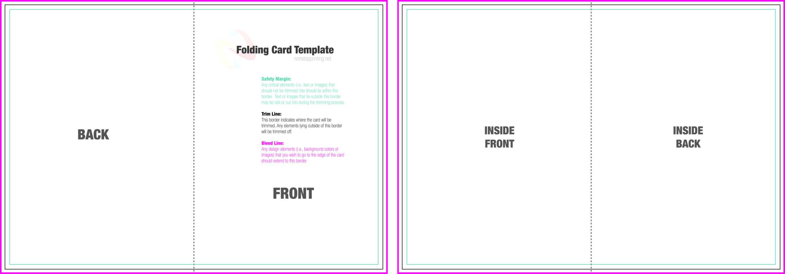 004 Blank Quarter Fold Card Template Free Ideas Greeting Pertaining To Card Folding Templates Free