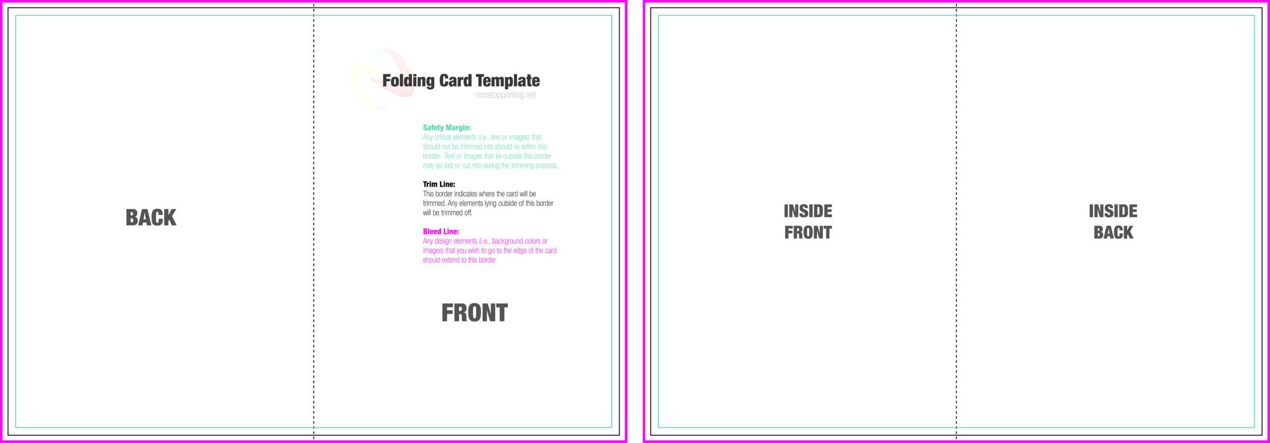 004 Blank Quarter Fold Card Template Free Ideas Greeting Throughout Blank Quarter Fold Card Template