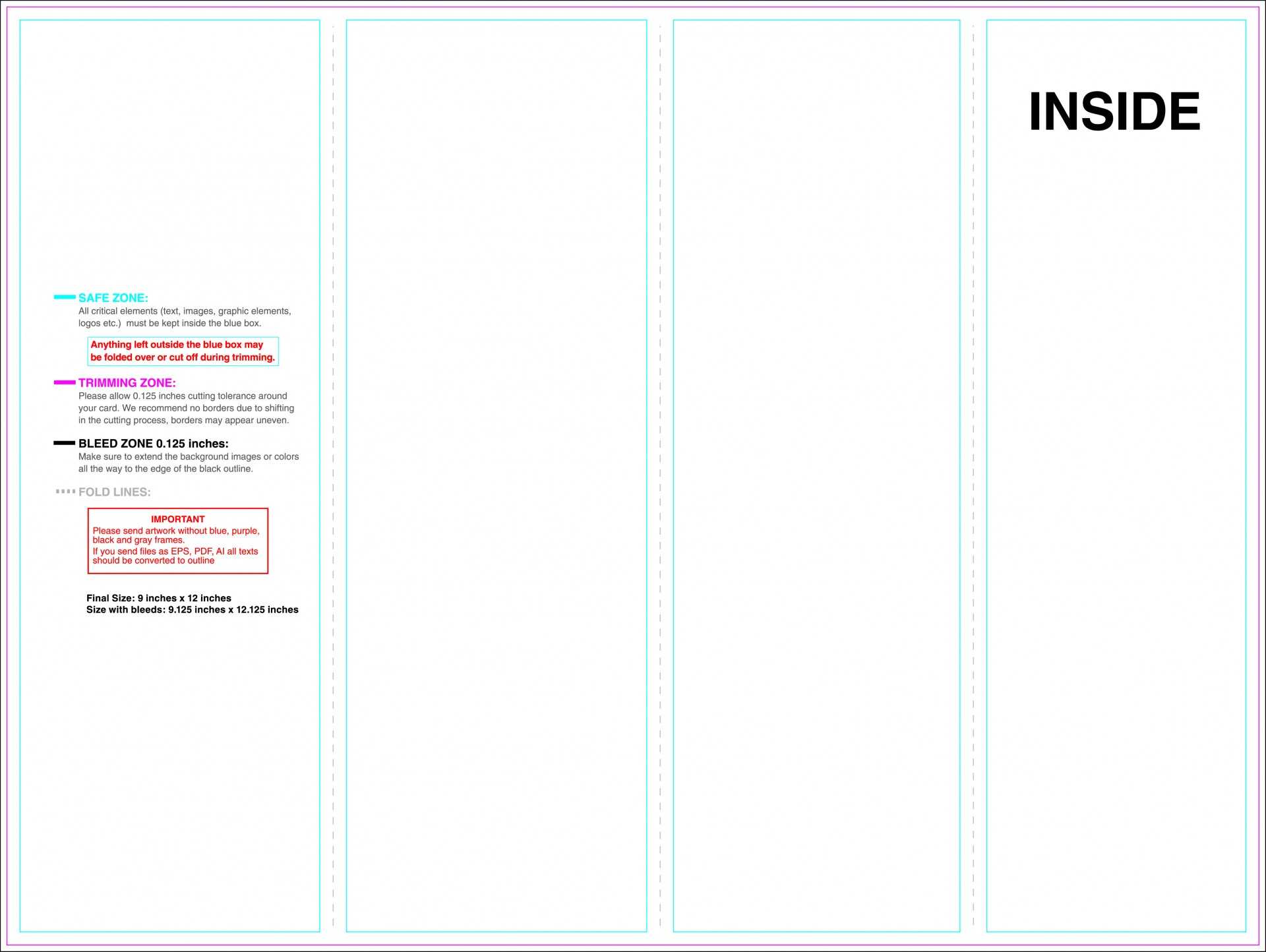 004 Free Panel Quad Fold Brochure Mockup Psd File Template With Quad Fold Brochure Template