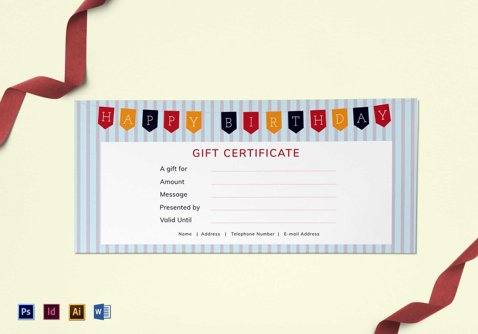 004 Template Ideas Birthday Gift Certificate Mock Best Free Pertaining To Mock Certificate Template