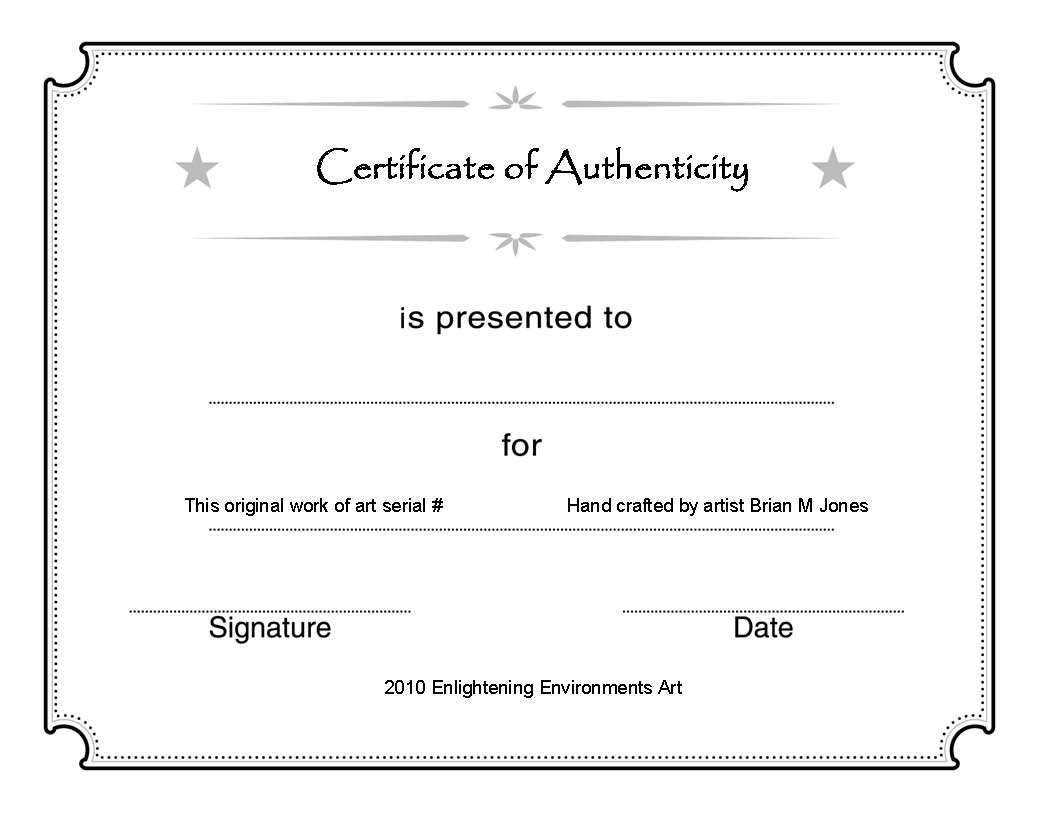 004 Template Ideas Certificate Of Authenticity Unique Free Pertaining To Photography Certificate Of Authenticity Template