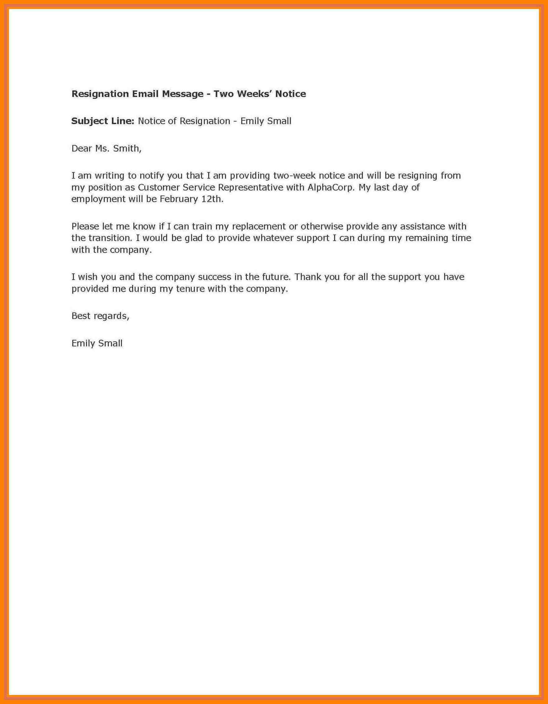 004 Week Notice Template Word Ideas Two Weeks Letter Example In Two Week Notice Template Word