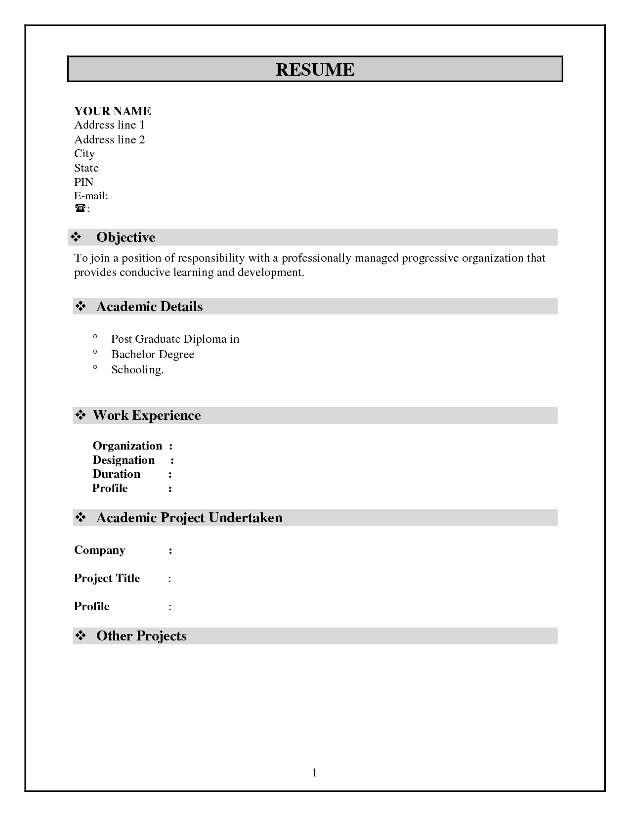 005 Simple Resume Template Free Download Stupendous Ideas For Simple Resume Template Microsoft Word