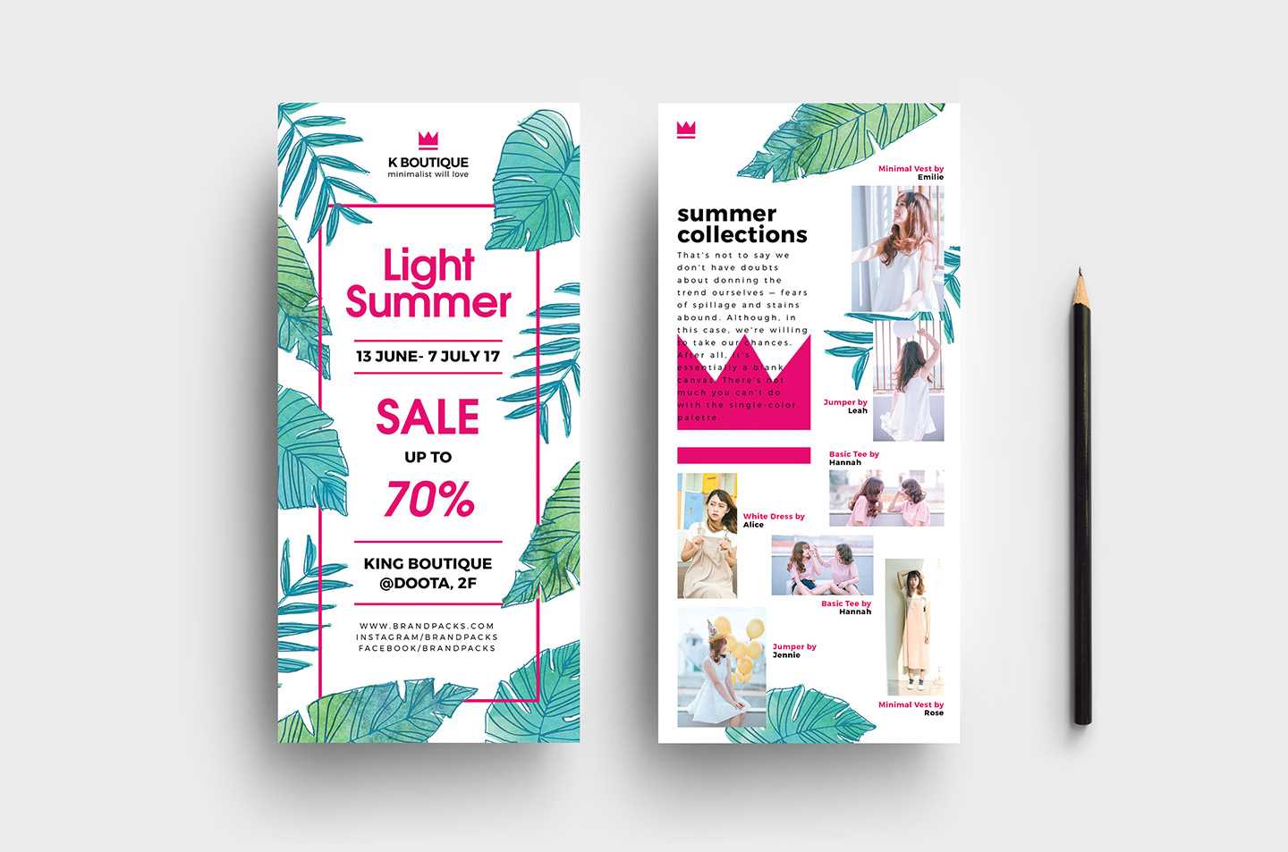 007 Free Summer Fashion Flyer Template Rack Card Stunning Regarding Free Rack Card Template Word