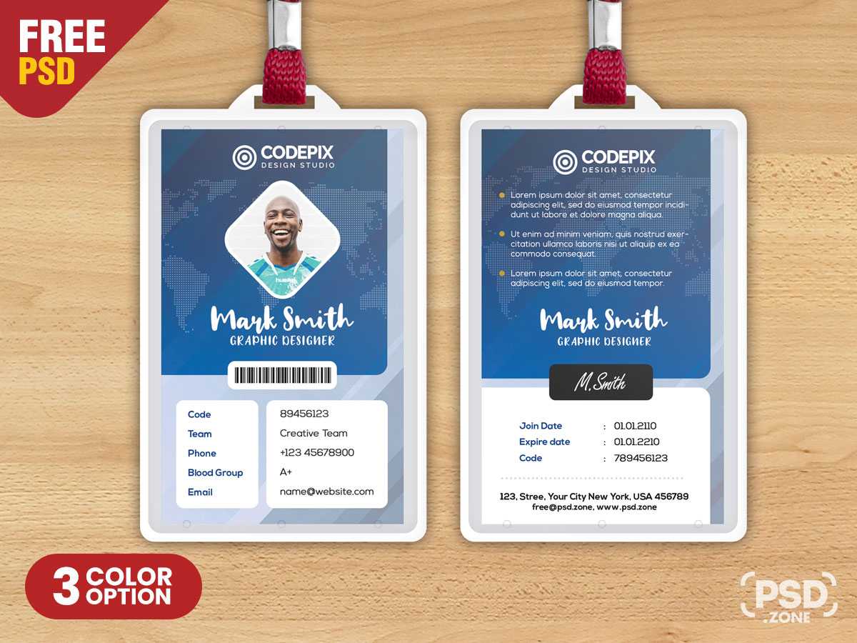007 Id Card Template Psd Free Corporate Identity Fantastic For College Id Card Template Psd