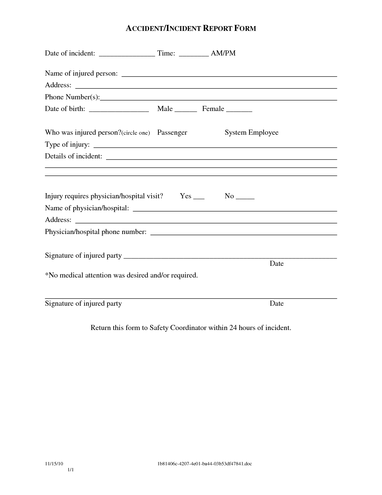 008 Incident Report Form Template Staggering Ideas Victoria With Regard To Incident Report Form Template Doc