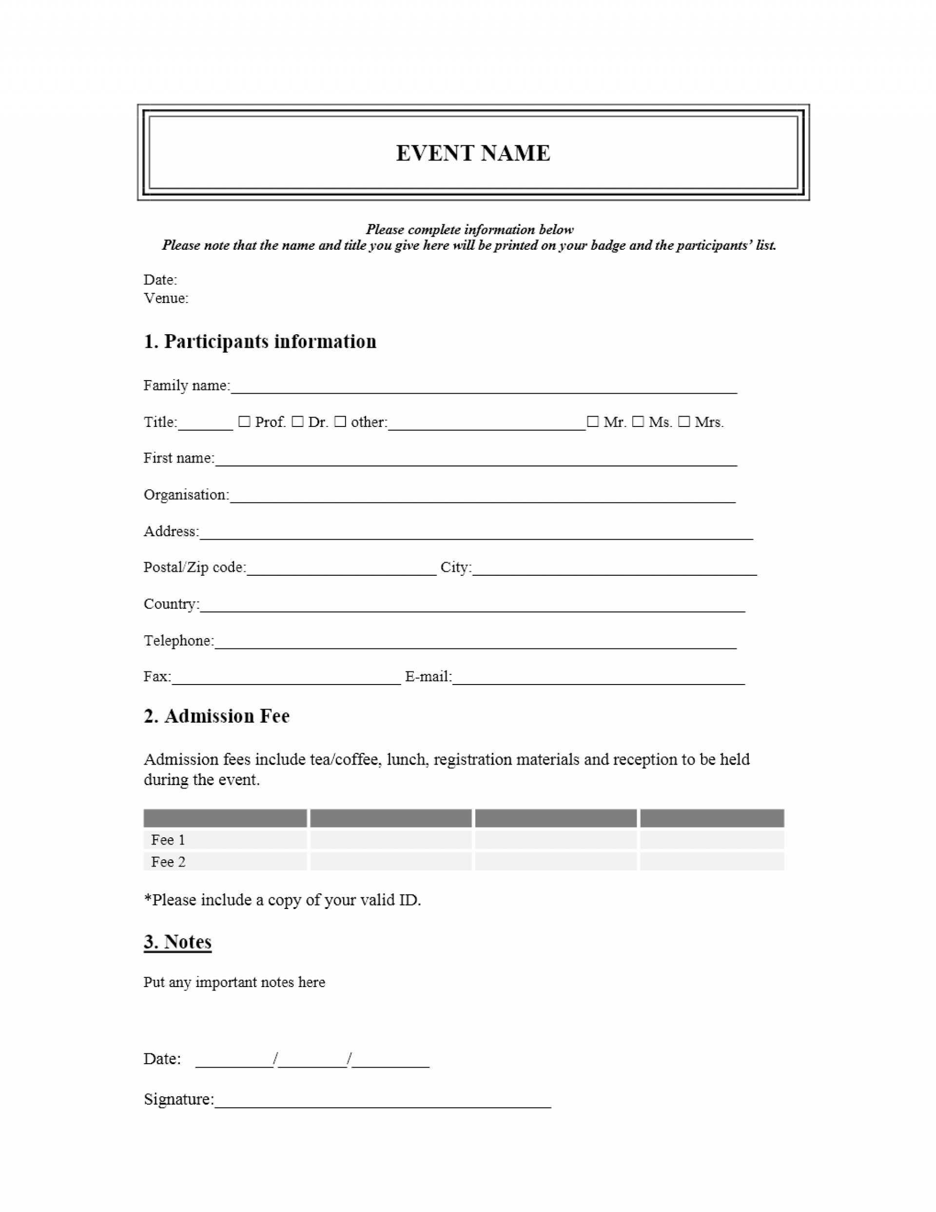 009 Client Registration Form Template Word Weekly Update One Regarding Seminar Registration Form Template Word