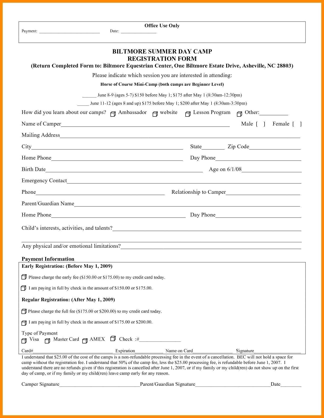 011 20Form Registration Forms Uif Online Samro Pdf Download In Camp Registration Form Template Word