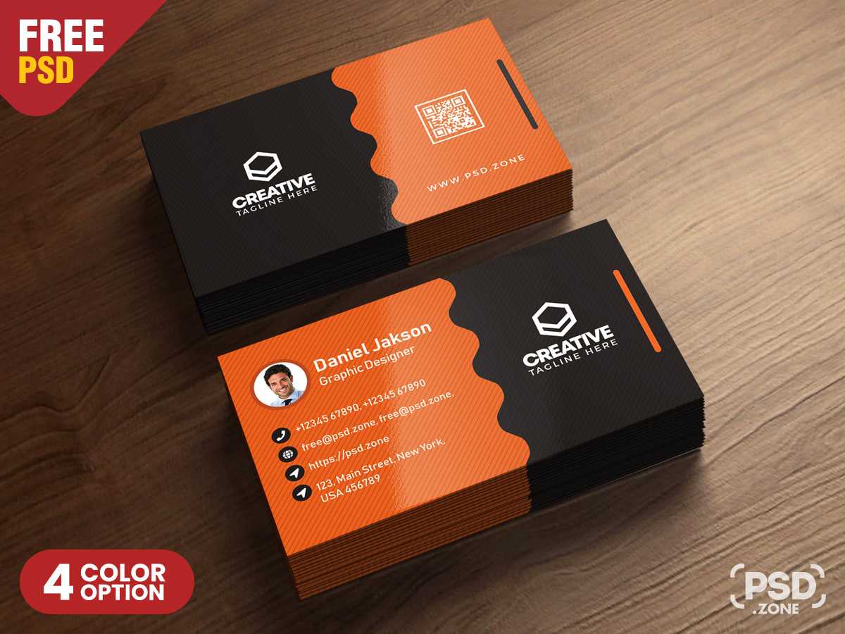 012 Clean Business Card Psd Templates Free Photoshop For Photoshop Business Card Template With Bleed
