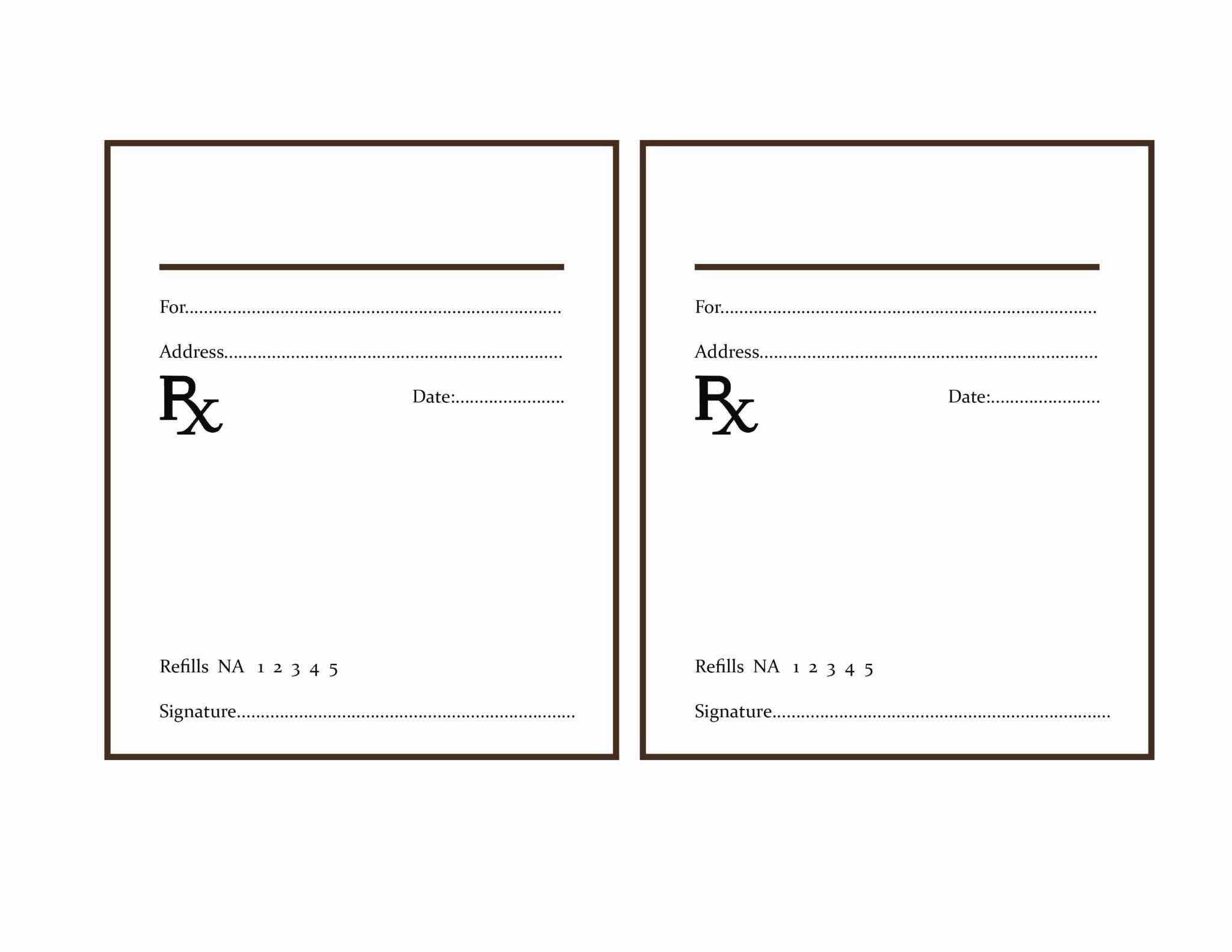 013 Fake Prescription Label Template Modern Design With With Regard To Blank Prescription Pad Template