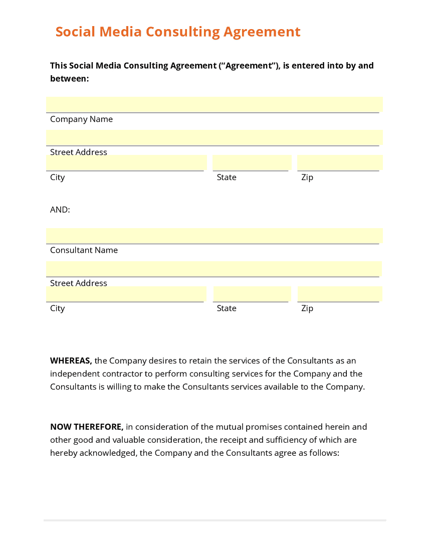 013 Social Media Contract Template Microsoft Word Amazing Pertaining To Nanny Contract Template Word