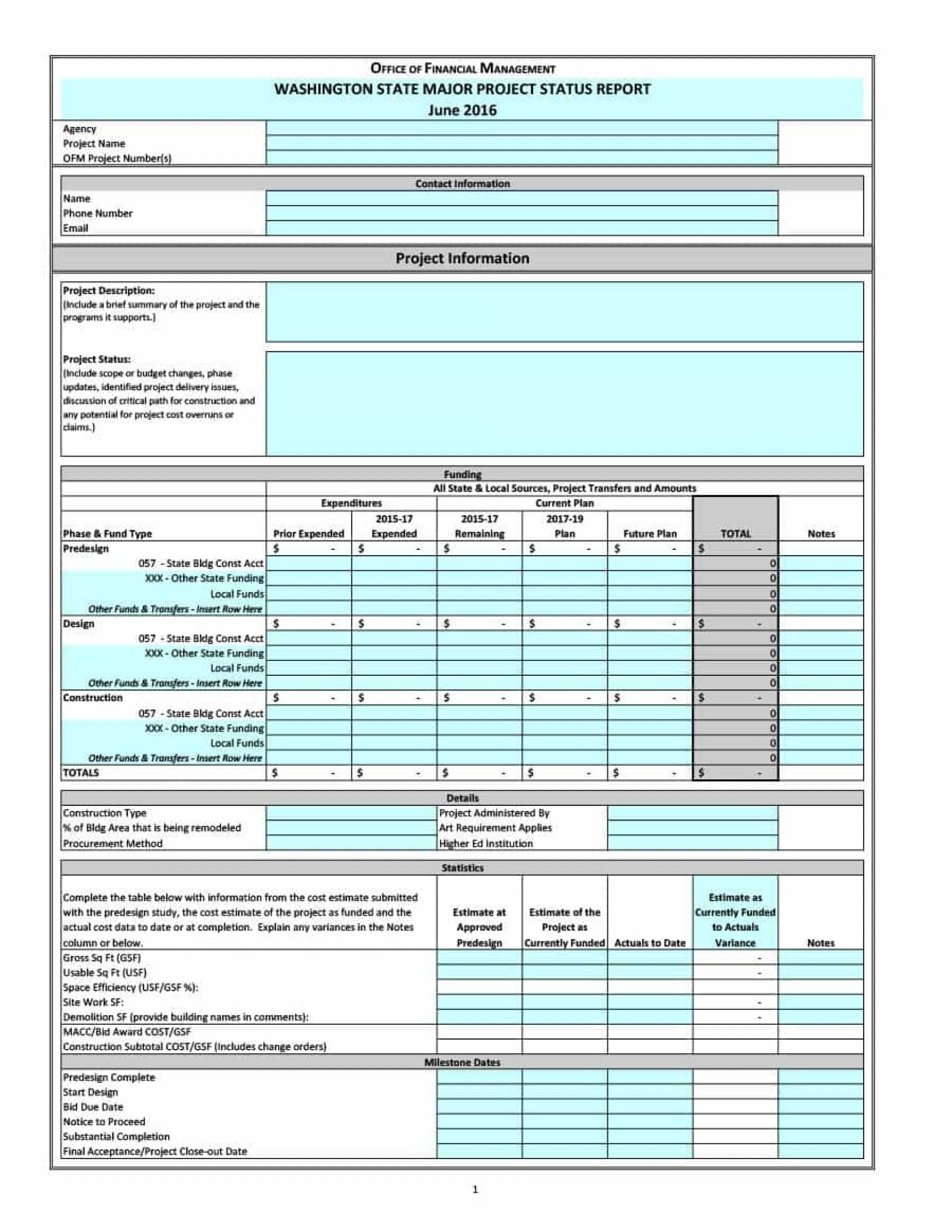 014 Project Progress Report Template Monthly Page Stirring In Project Status Report Template Excel Download Filetype Xls