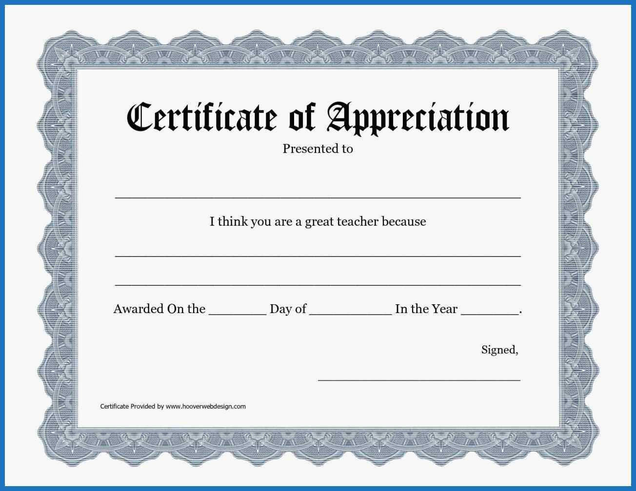 014 Recognition Certificate Templatee Ideas Of Appreciation With Blank Certificate Templates Free Download