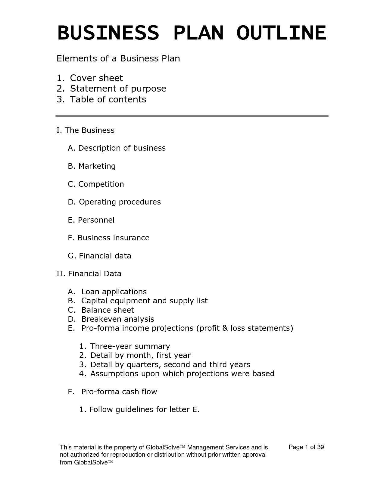 015 20Fill In The Blanks20Siness Plan Template Pdf Blank For Blank Table Of Contents Template Pdf