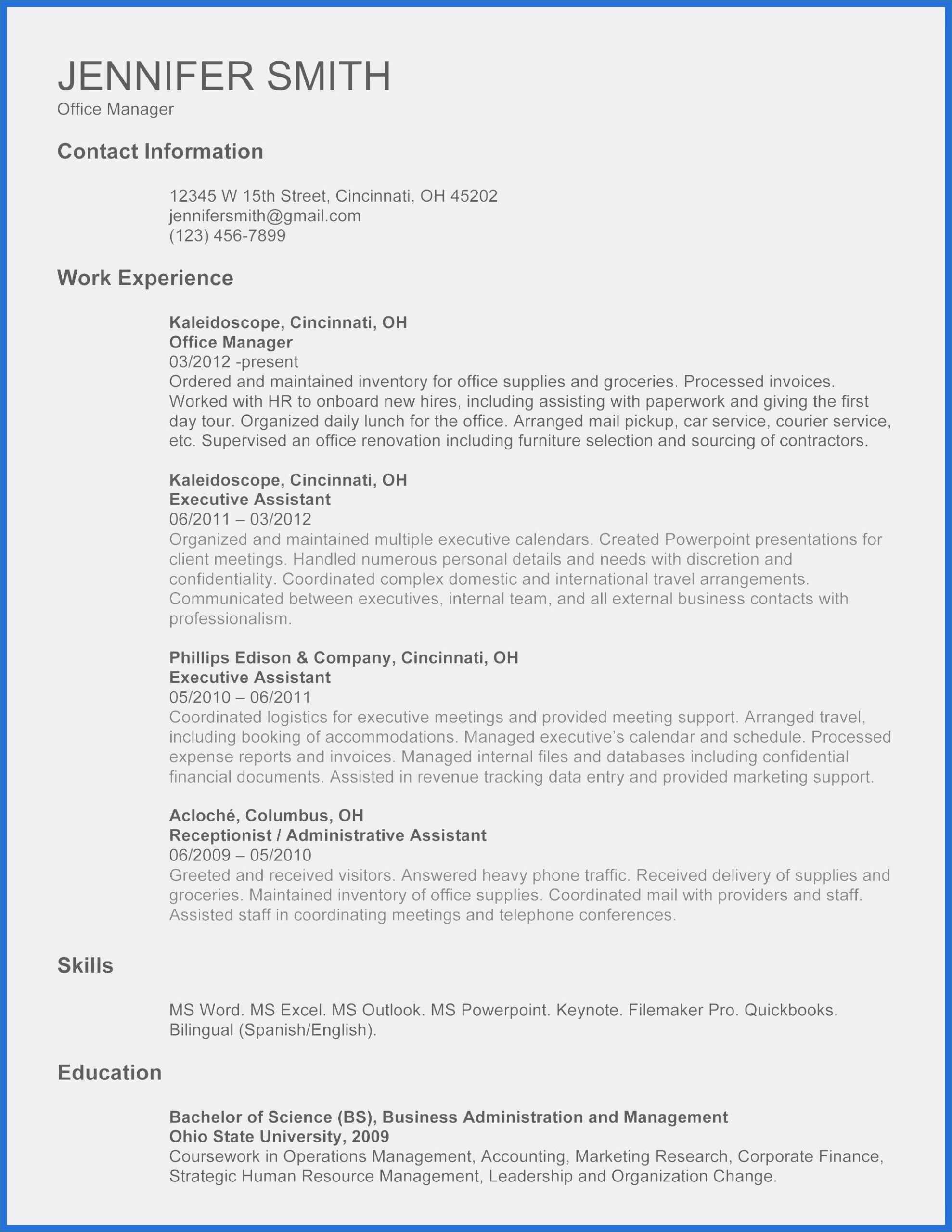 Microsoft Word Resumes Templates