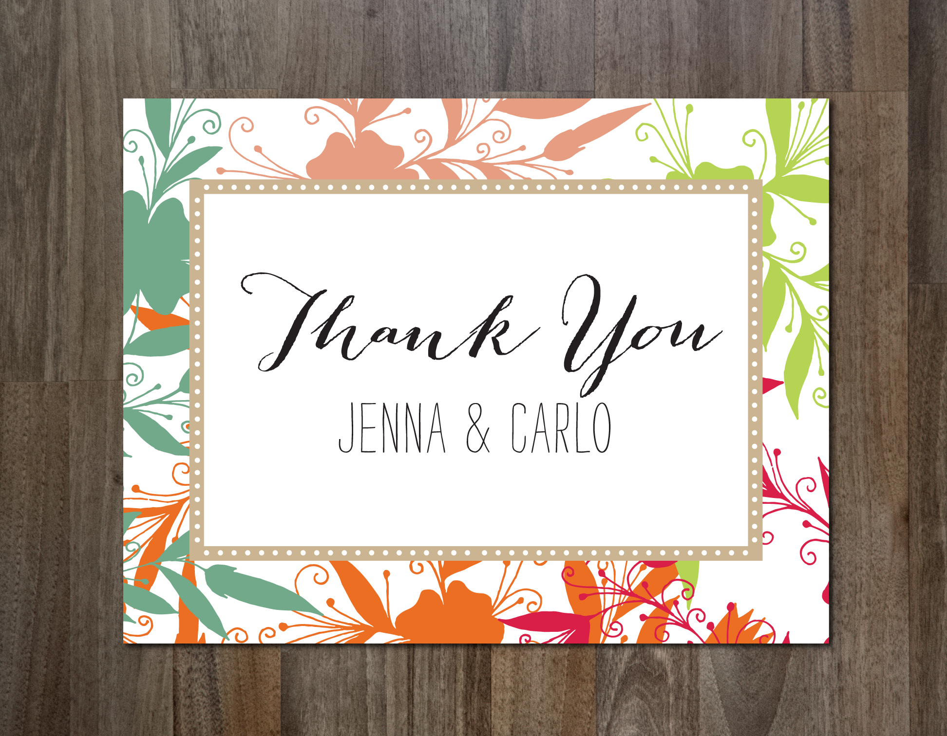 020 Colorful Thank You Card Greeting Format Photoshop With Soccer Thank You Card Template