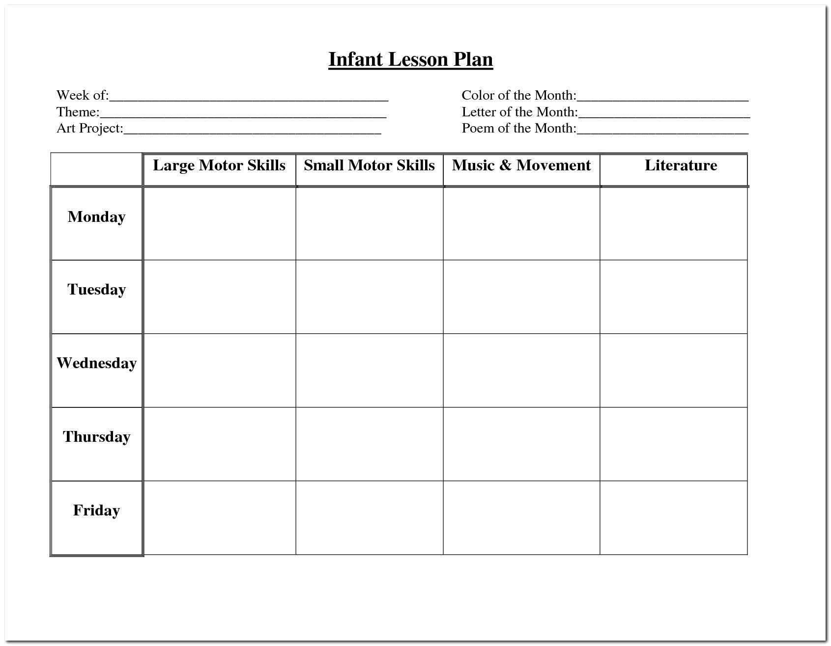022 Blank Lesson Plan Template For Pre K Business Free Within Blank Preschool Lesson Plan Template