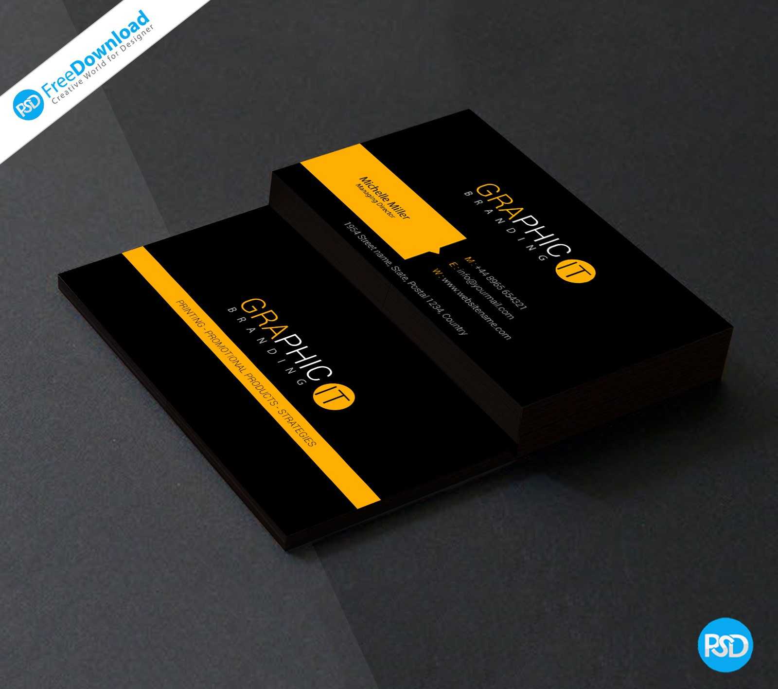 023 Professional Business Card Design Psd Blank Template In Professional Business Card Templates Free Download