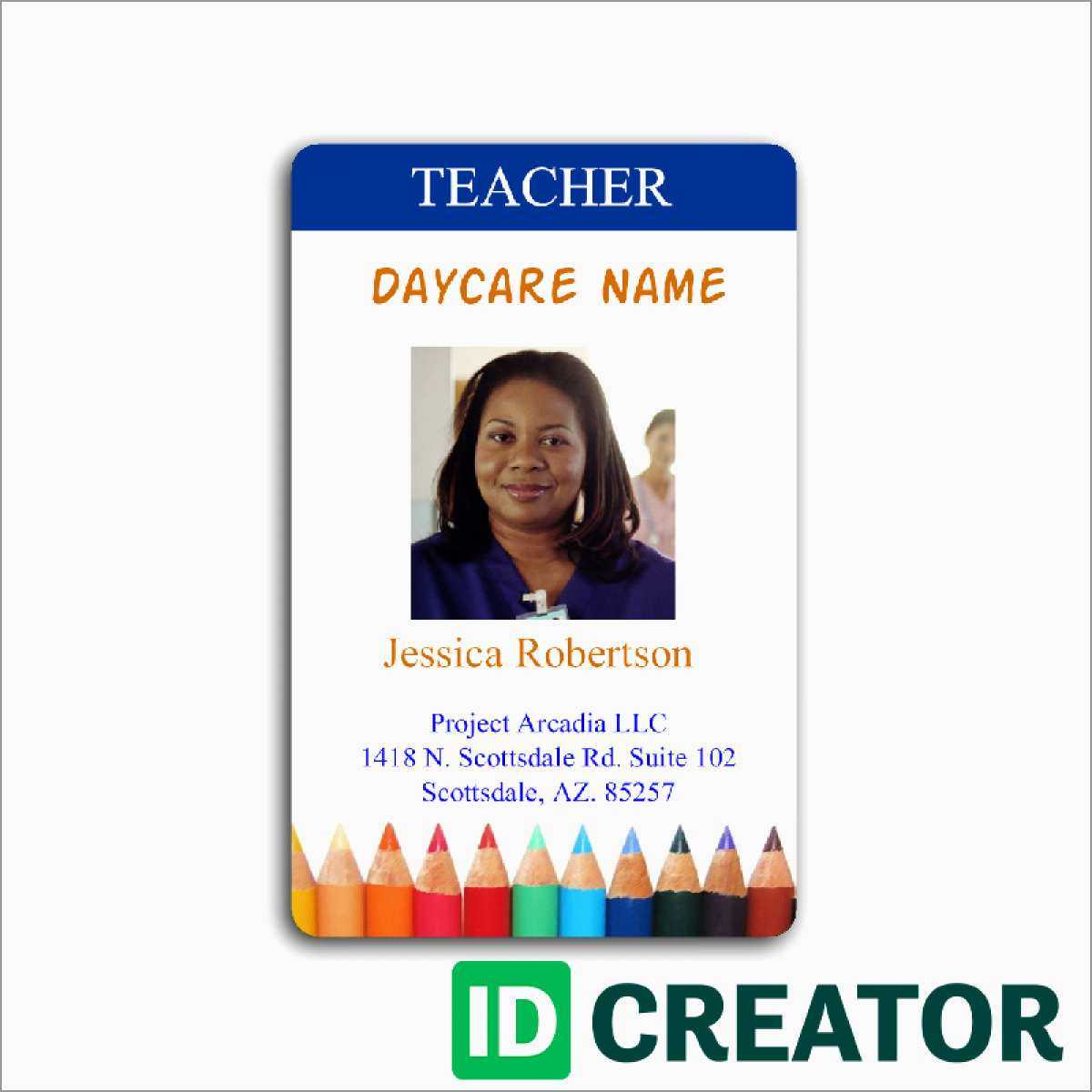 023 Teacher Id Card Photoshop Template Ideas Free Great In Teacher Id Card Template