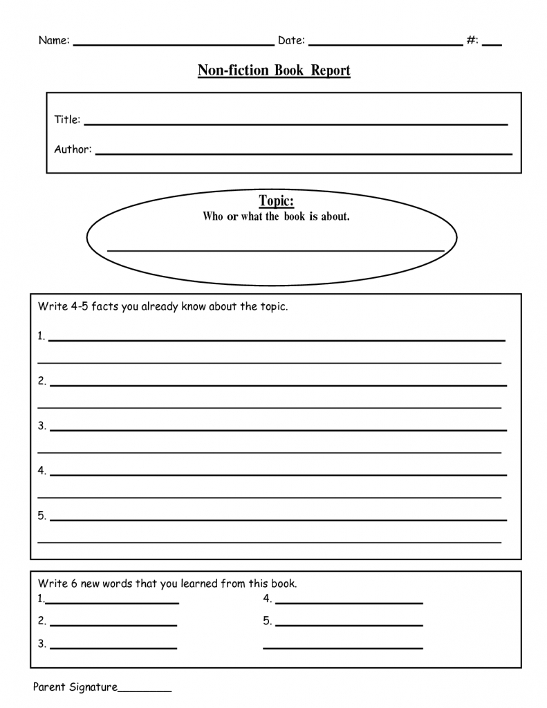 023 Template Ideas Free Printable Book Report Templates Non Intended For First Grade Book Report Template