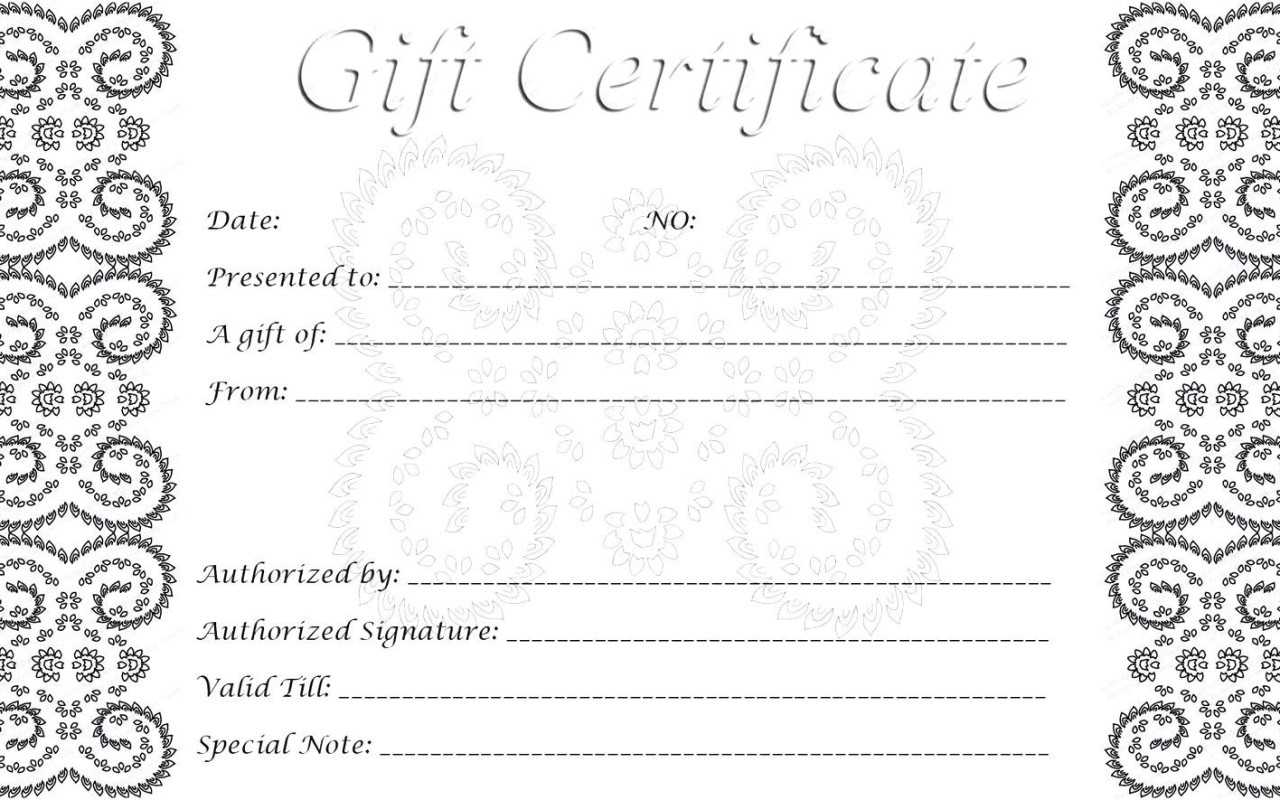 024 Gift Certificate Template Free Certificates Printable Intended For Massage Gift Certificate Template Free Download