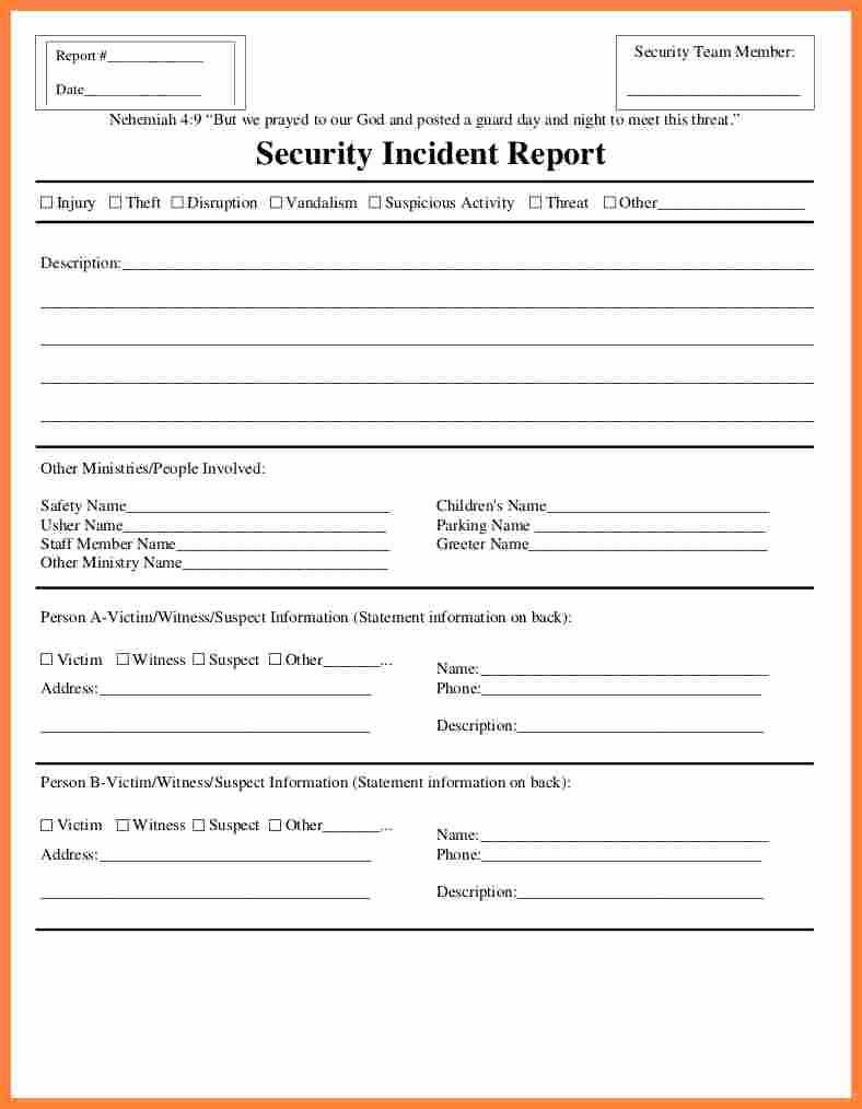 025 Template Ideas 20Fire Incident Report Form Doc Samples In Mi Report Template