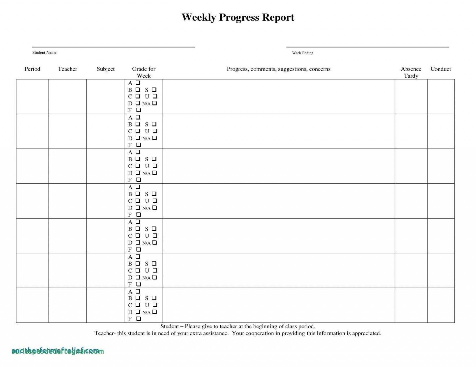 025 Template Ideas Student Progress Report Highhool Card Intended For Summer School Progress Report Template