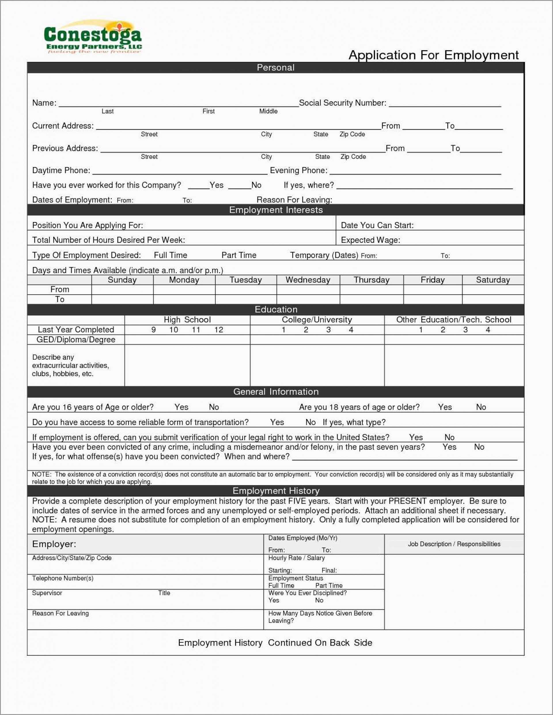 026 Employment Application Template Microsoft Word Job Form Within Employment Application Template Microsoft Word