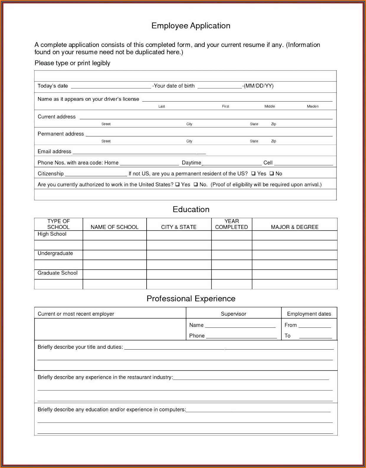 026 Job Application Template Word Ideas Form Format Awesome Throughout Job Application Template Word Document