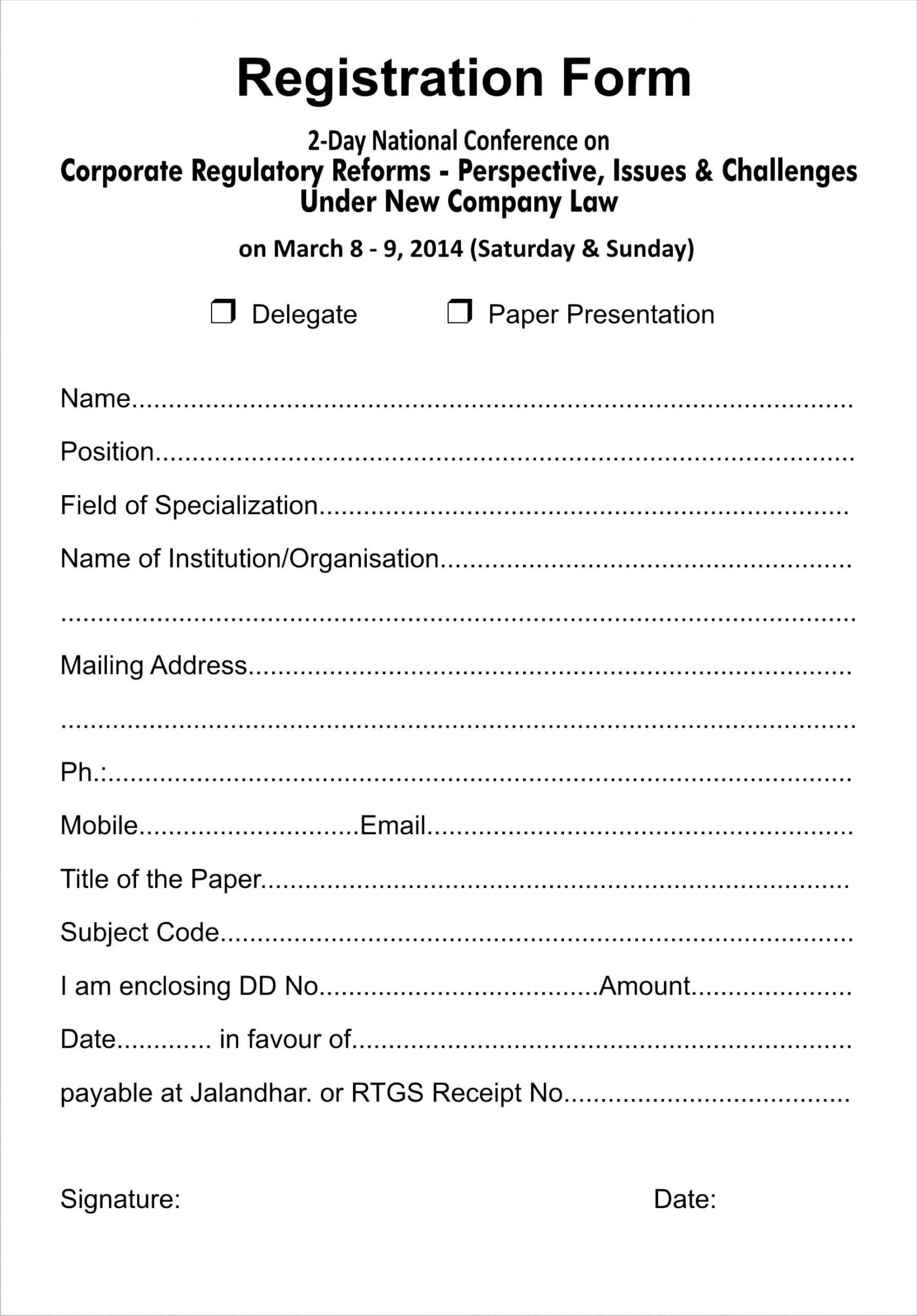 027 Template Ideas Free Printable Camp Registration Form Inside Camp Registration Form Template Word