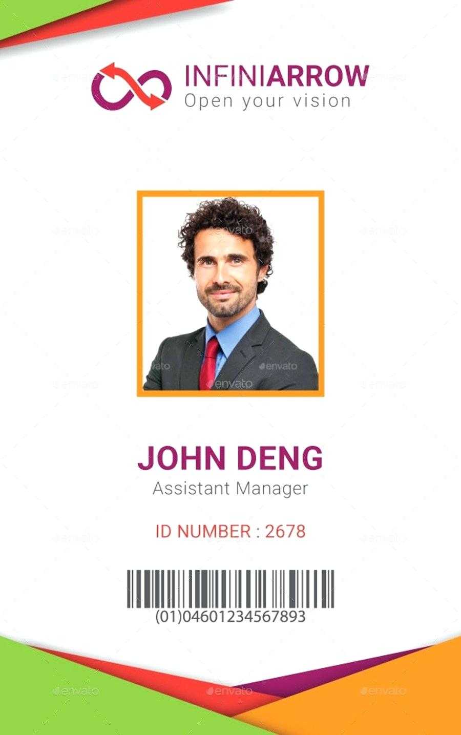 029 Template Ideas Employee Id Card Psd Free Download Word Throughout Work Id Card Template