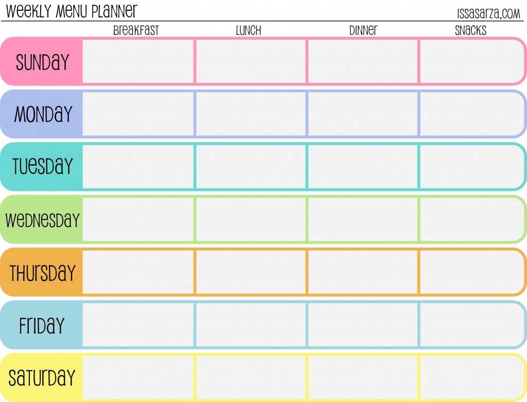 032 Free Menu Plan Template Unique Ideas Weekly Planner And Pertaining To Menu Planning Template Word