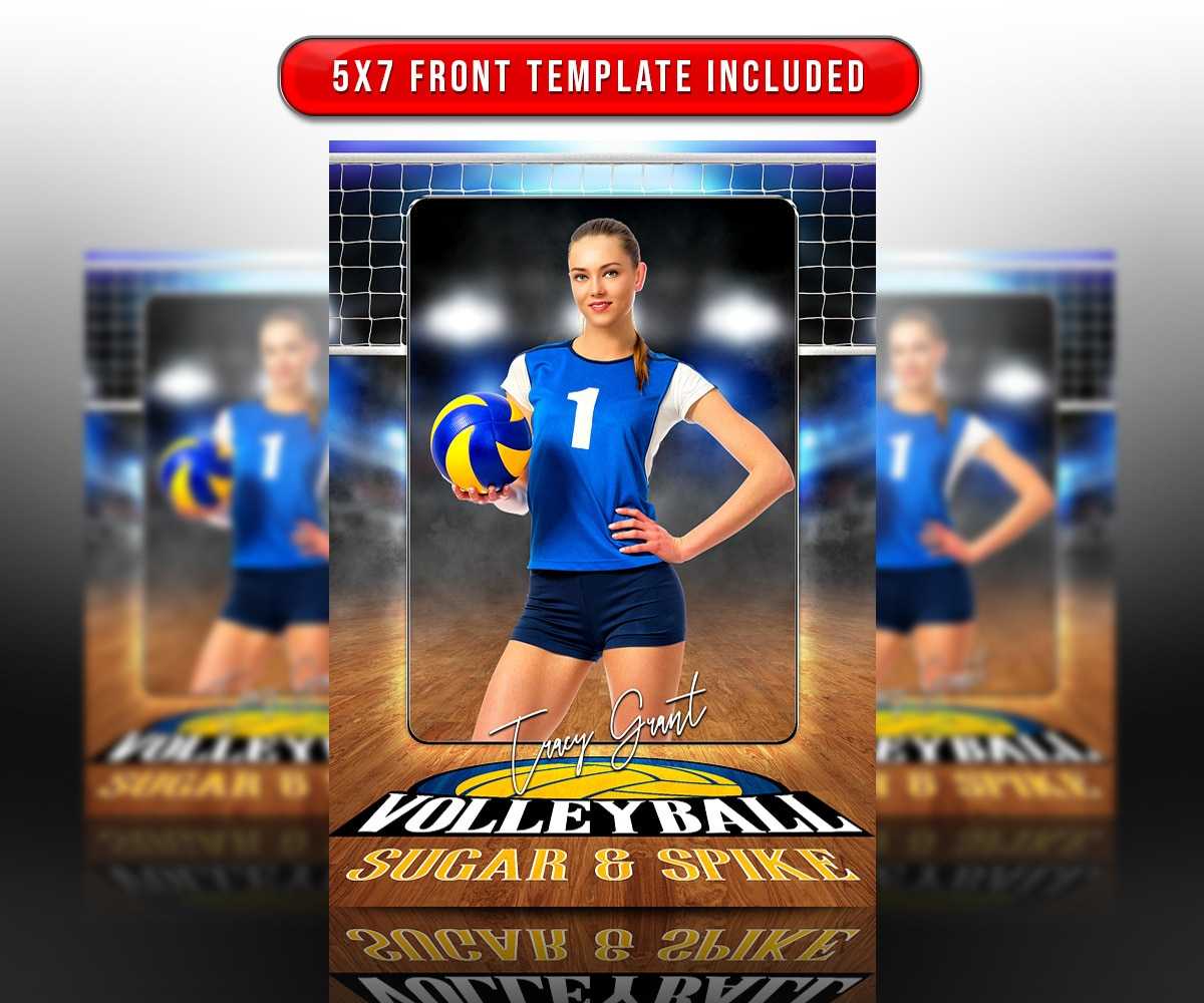 032 Volleyball Court Logo 5X7 23578 Soccer Trading Card For Soccer Trading Card Template