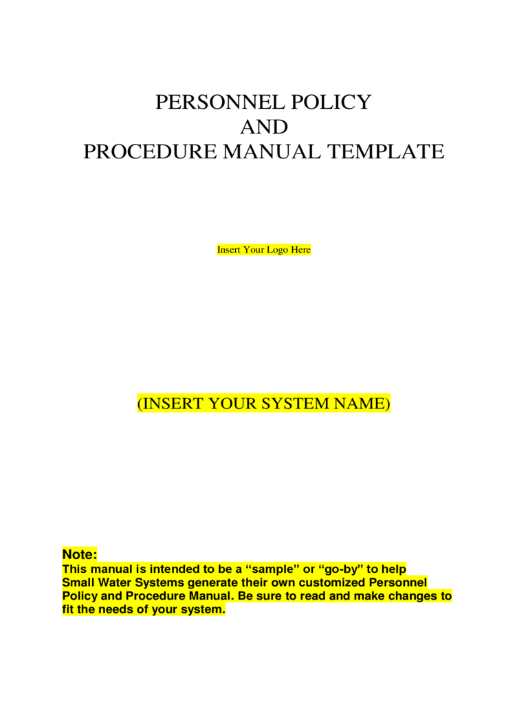 033 Personal Policy And Procedure Manual Template Ideas Inside Procedure Manual Template Word Free