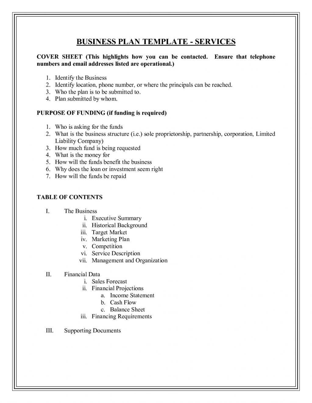 039 Marketing Plan Simple Template Best Templates Sample Intended For Business Plan Template Free Word Document