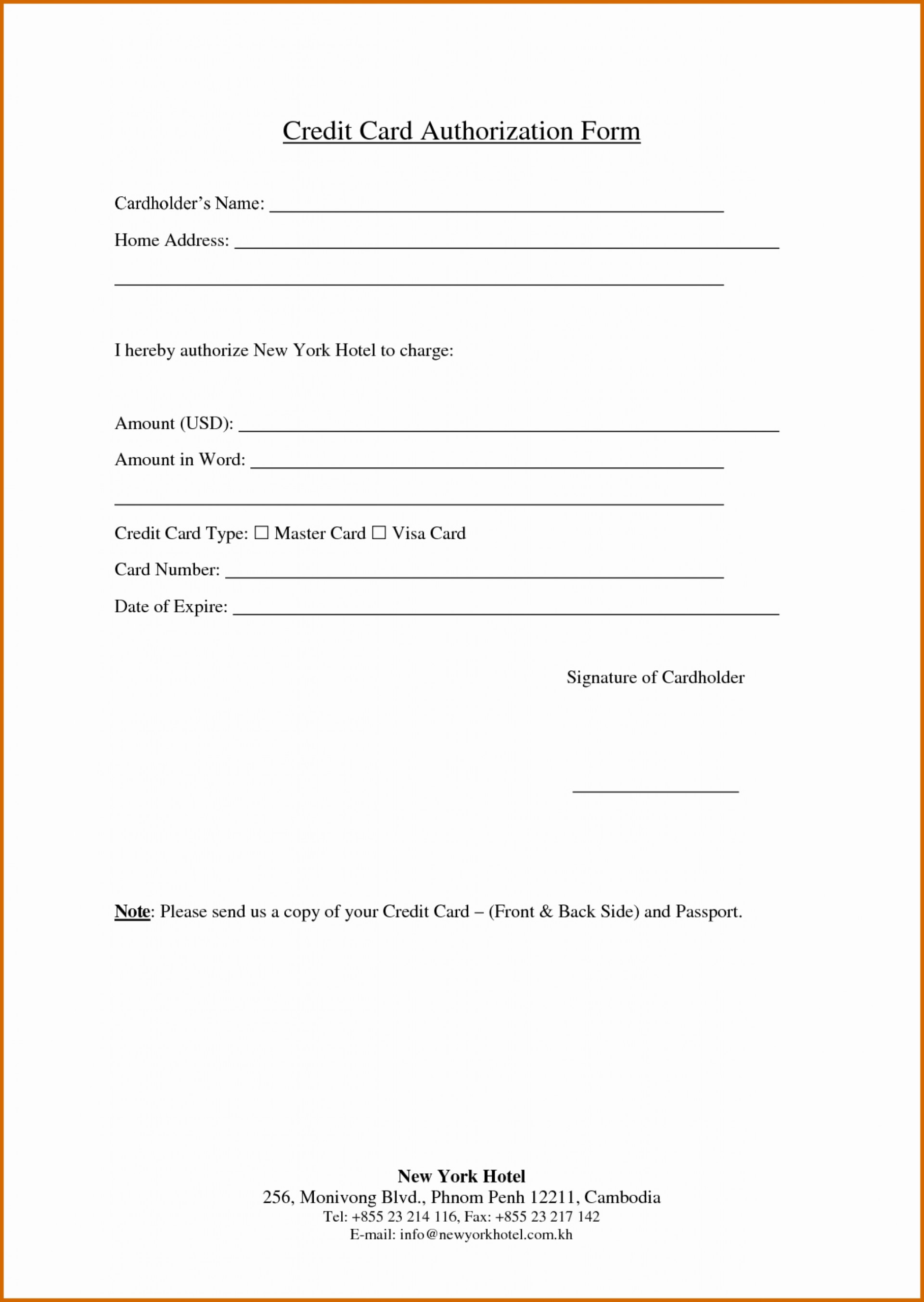 040 Template Ideas Recurring Payment Authorization Form Regarding Credit Card Authorization Form Template Word