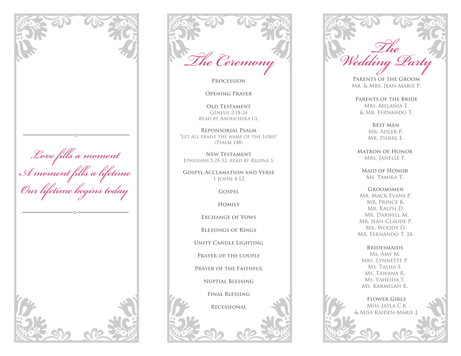 041 Program3Bblogger Free Printable Wedding Program Pertaining To Free Printable Wedding Program Templates Word