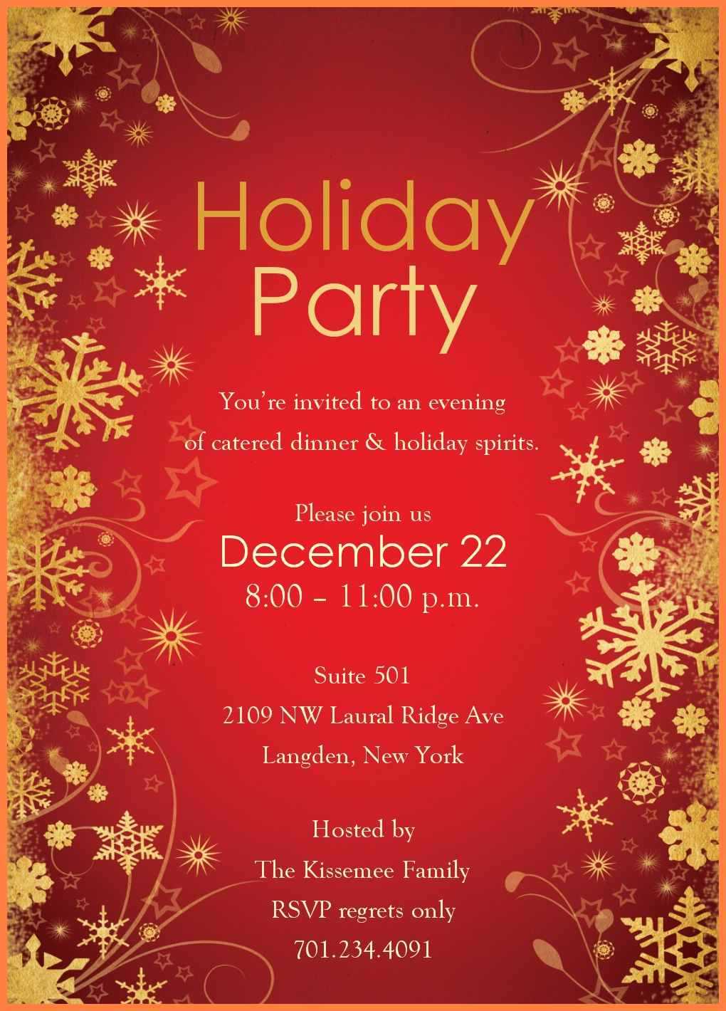 10+ Free Party Templates For Word | Andrew Gunsberg In Free Christmas Invitation Templates For Word