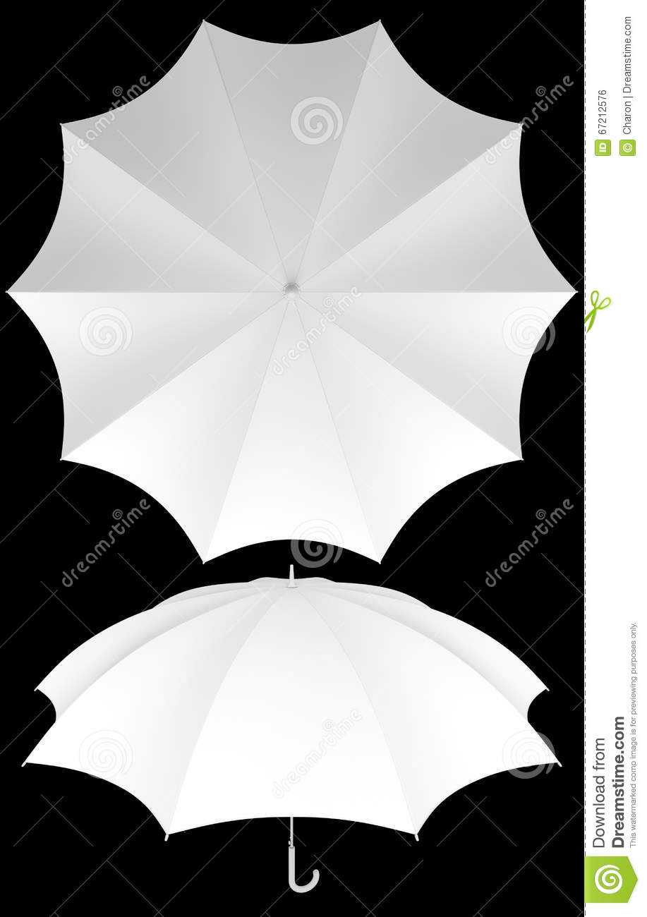 10 Rib Blank Umbrella Template Isolated Stock Photo Intended For Blank Umbrella Template