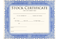 10+ Share Certificate Templates | Word, Excel &amp; Pdf in Blank Share Certificate Template Free