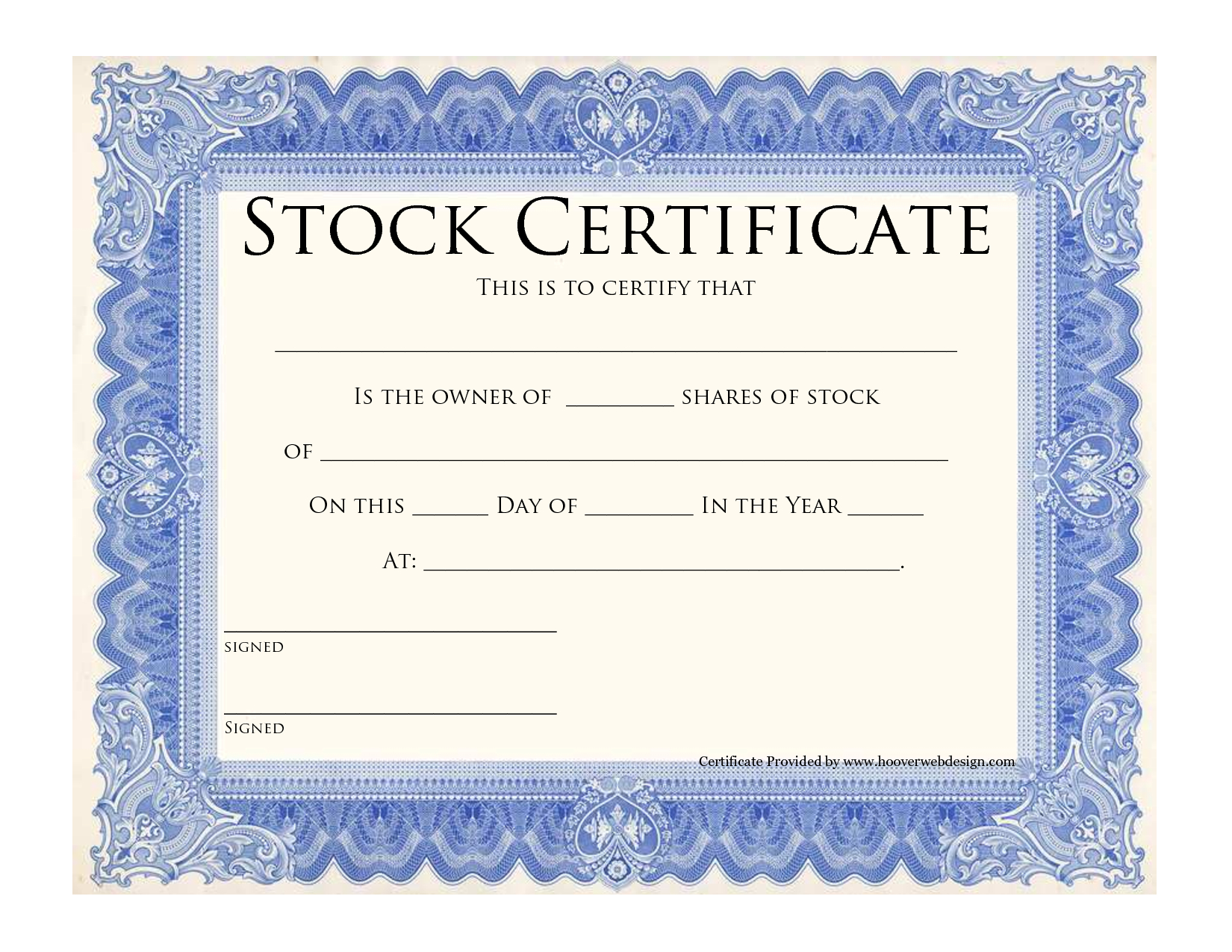 10+ Share Certificate Templates | Word, Excel & Pdf Within Stock Certificate Template Word