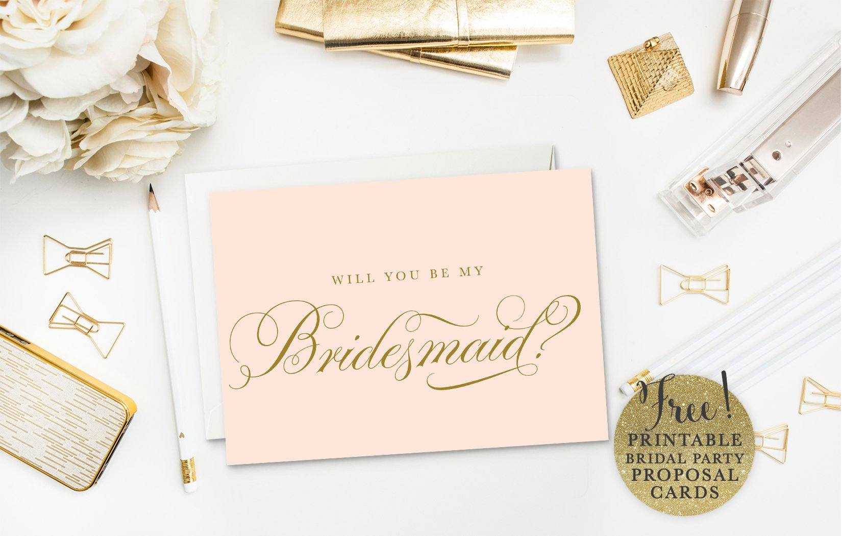 10 Will You Be My Bridesmaid? Cards (Free & Printable) Within Will You Be My Bridesmaid Card Template