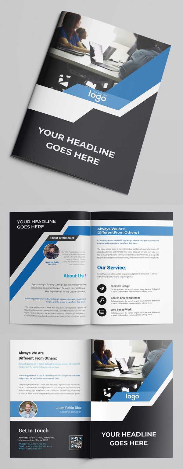 100 Professional Corporate Brochure Templates | Design Intended For Professional Brochure Design Templates