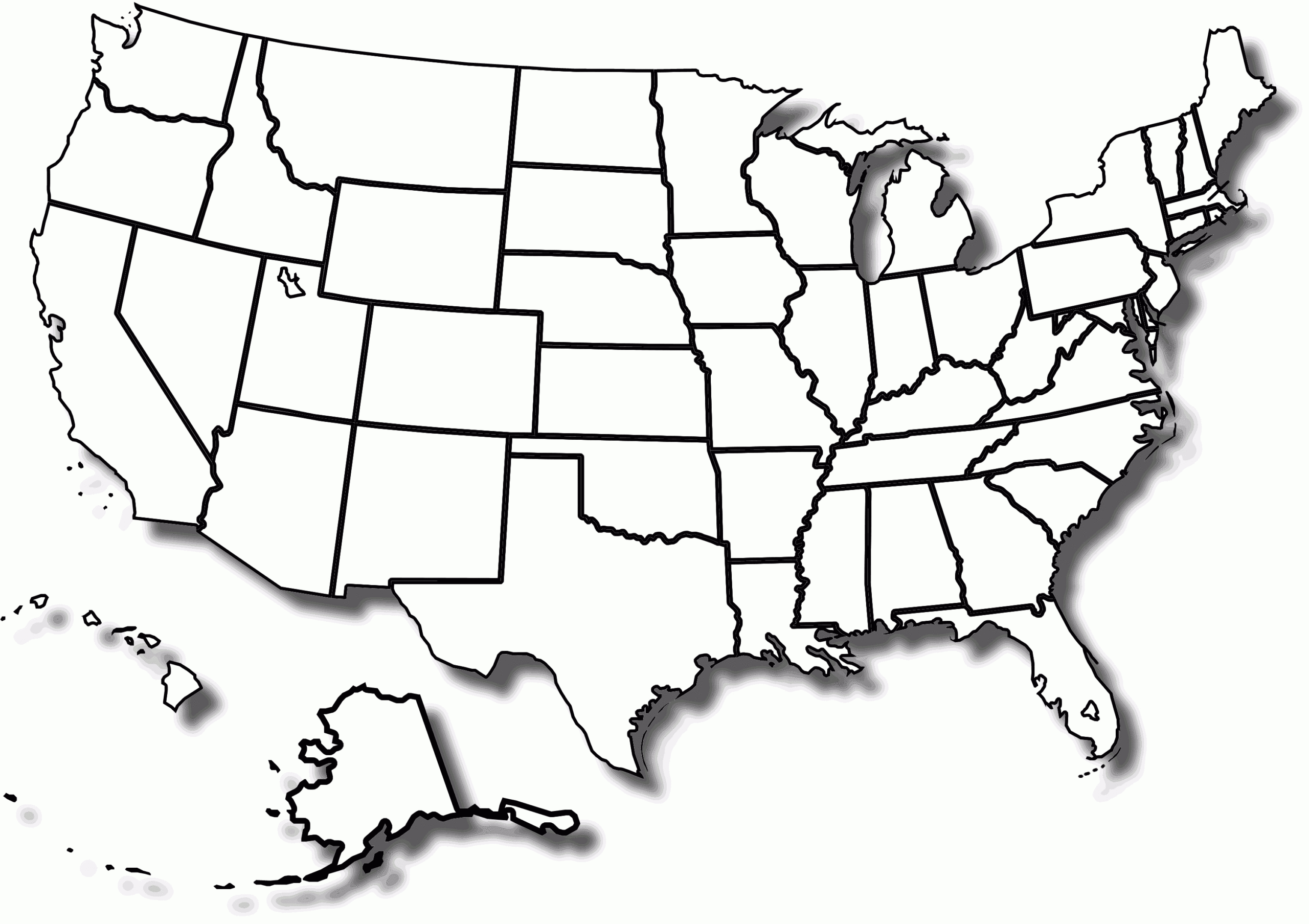 1094 Views | United States Map, Printable Maps, United For Blank Template Of The United States